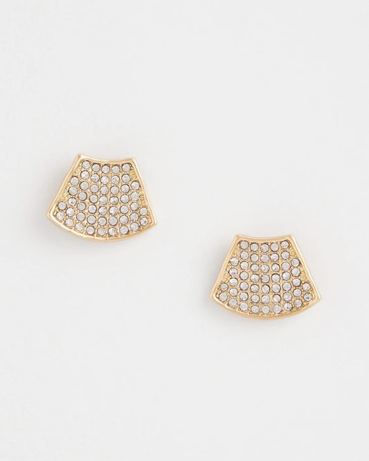 Chico's Women | Gold Glitz Fan Earrings GOLD