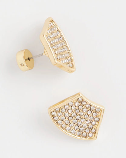 Chico's Women | Gold Glitz Fan Earrings GOLD