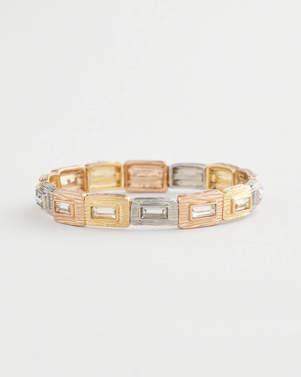 Chico's Women | Tri-Tone Rectangle Stretch Bracelet MIXED METALS
