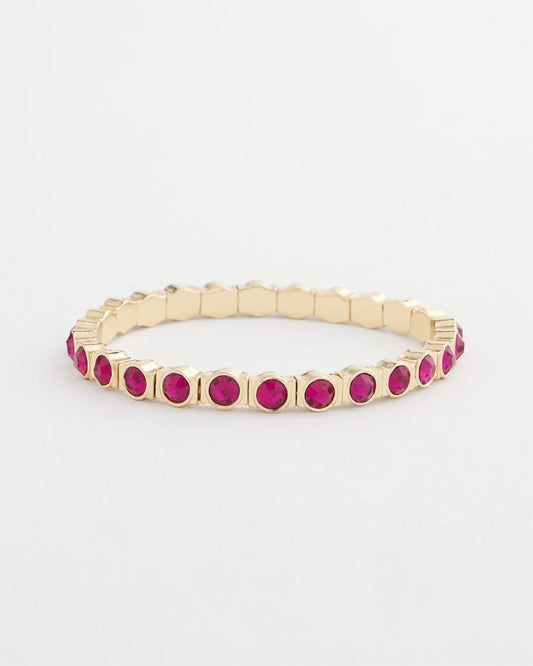 Chico's Women | Small Faceted Stretch Bracelet PINK