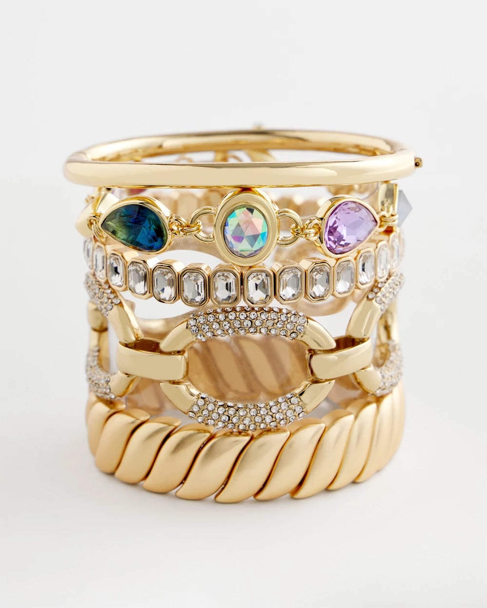 Chico's Women | Large Pave Link Toggle Bracelet GOLD