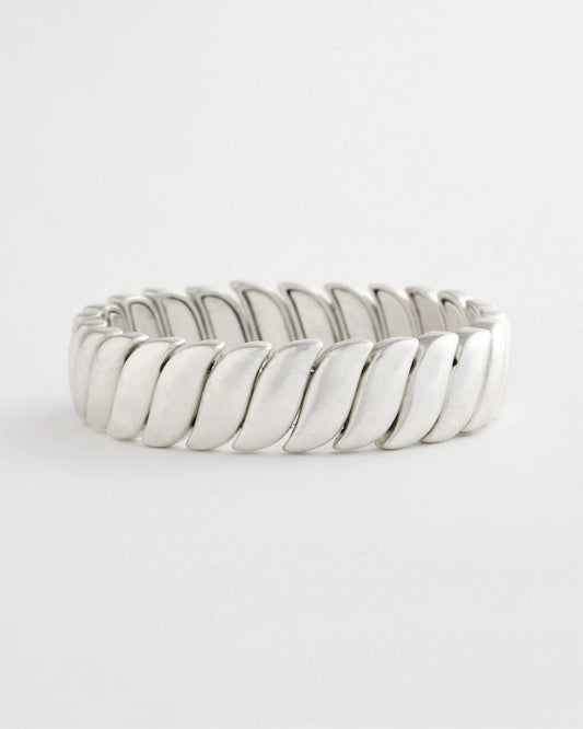 Chico's Women | Matte Twist Stretch Bracelet SILVER