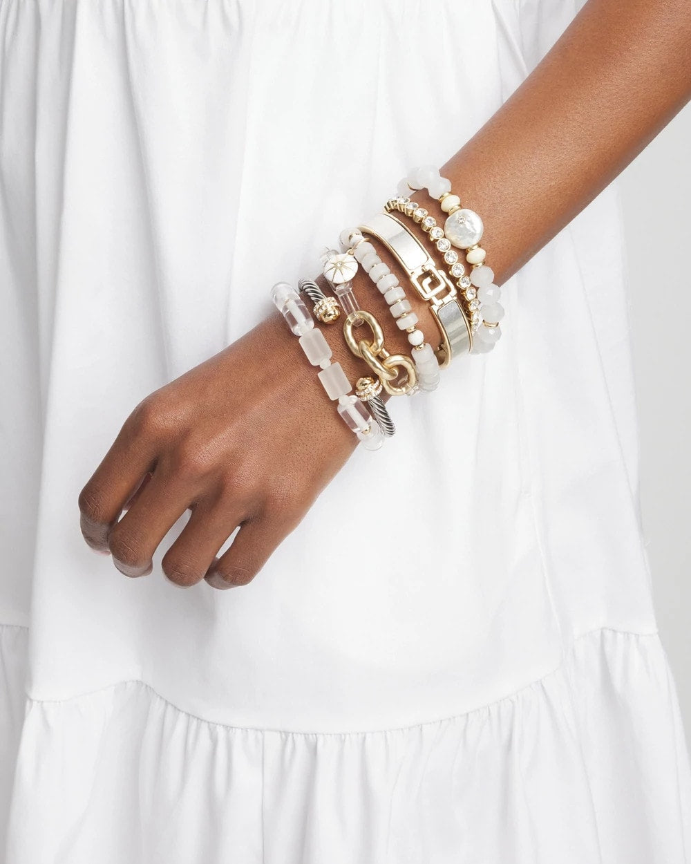 Chico's Women | Goldtone Stretch Tennis Bracelet GOLD