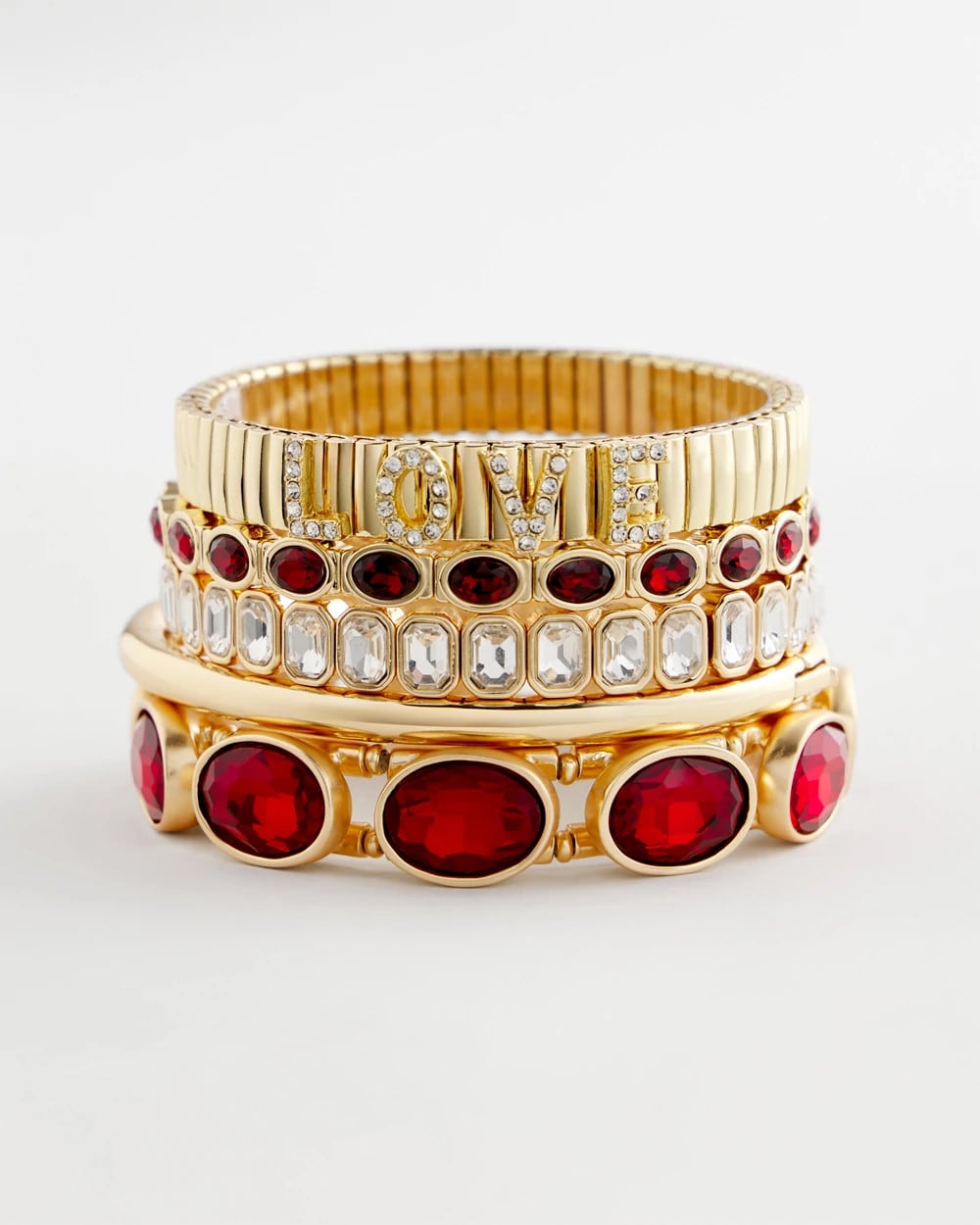 Chico's Women | Gold Bezel Set Stretch Tennis Bracelet GOLD