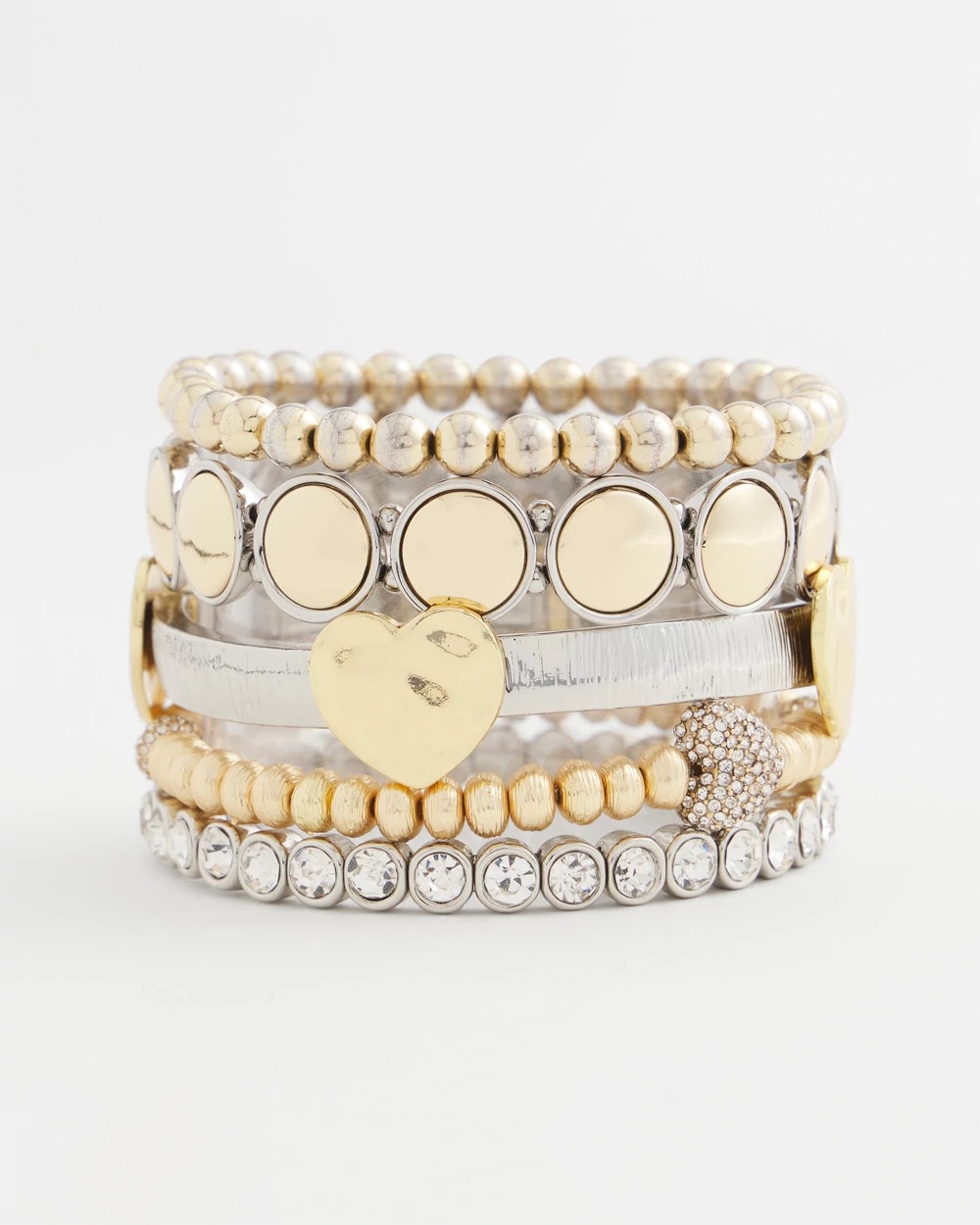 Chico's Women | Reversible Round Stretch Bracelet MIXED METALS