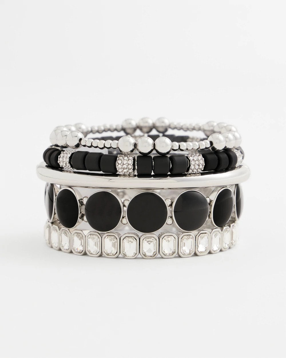 Chico's Women | Reversible Round Stretch Bracelet BLACK