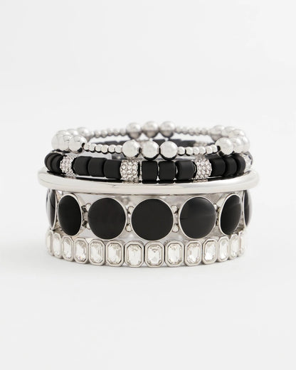 Chico's Women | Reversible Round Stretch Bracelet BLACK