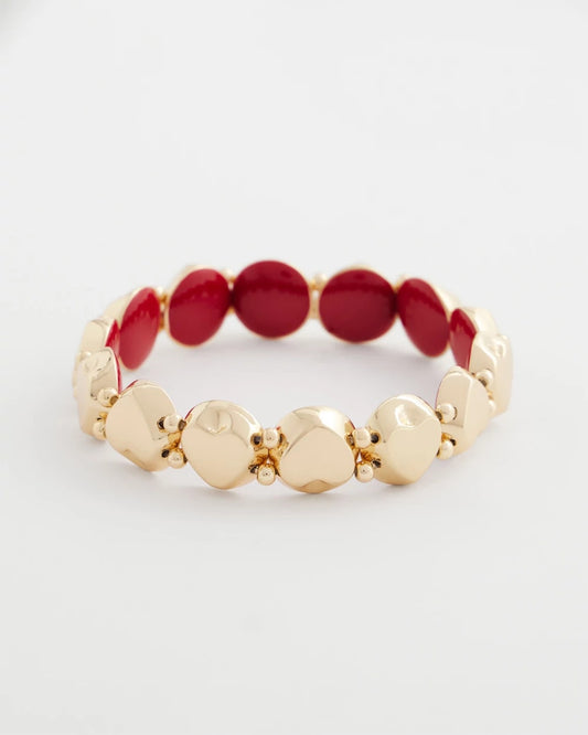 Chico's Women | Reversible Round Stretch Bracelet RED