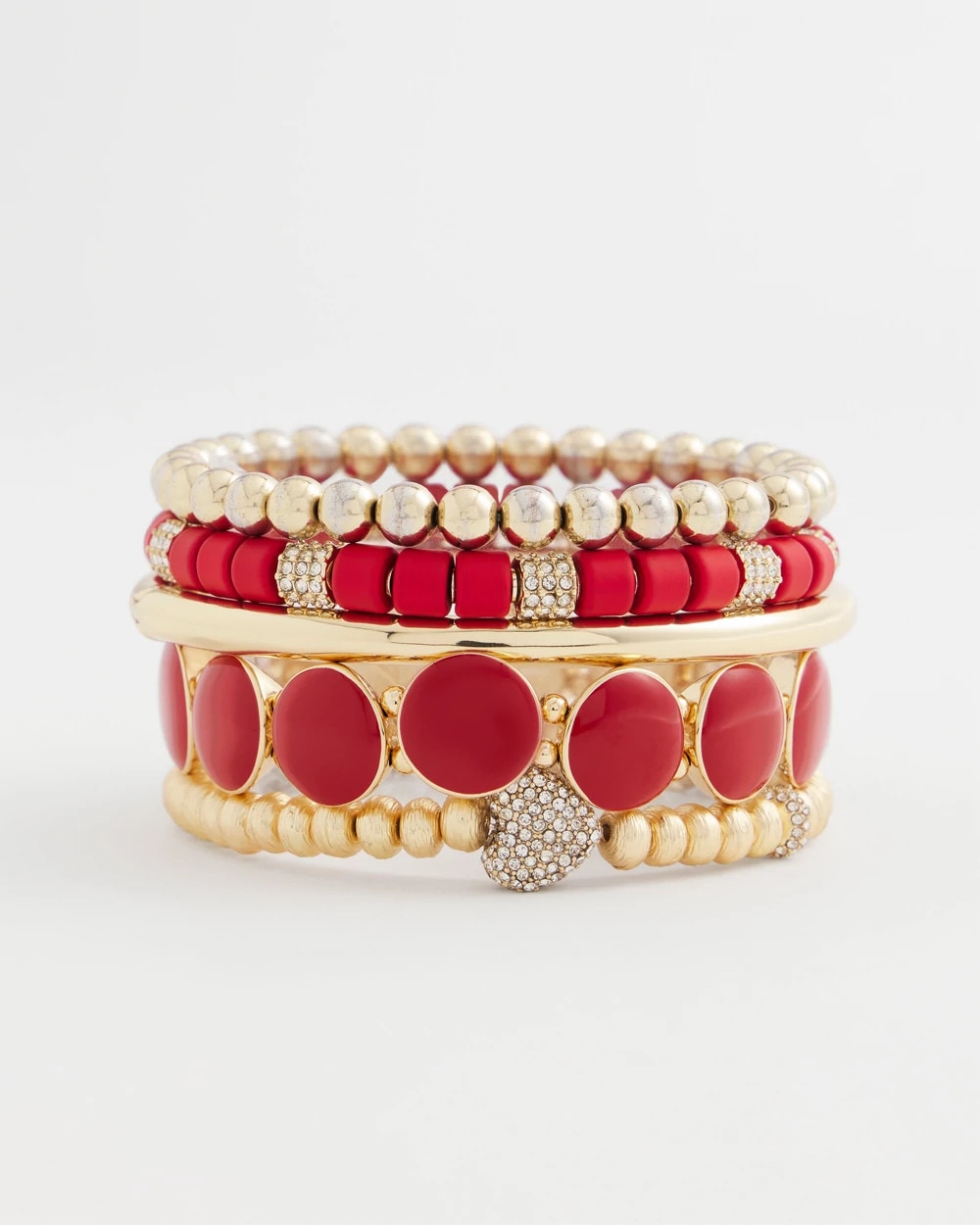 Chico's Women | Reversible Round Stretch Bracelet RED