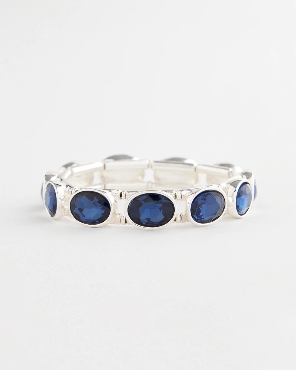 Chico's Women | Large Faceted Gem Stretch Bracelet BLUE