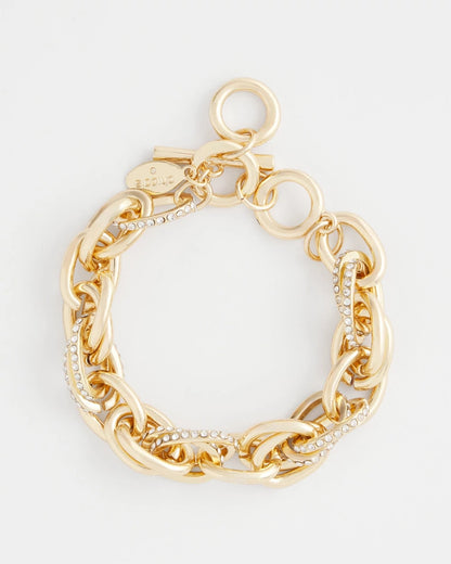 Chico's Women | Pave Link Toggle Bracelet GOLD