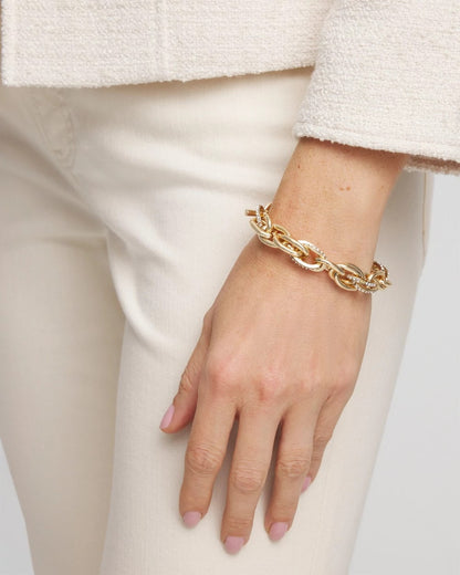 Chico's Women | Pave Link Toggle Bracelet GOLD