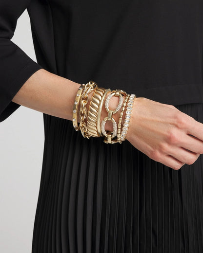 Chico's Women | Pave Link Toggle Bracelet GOLD