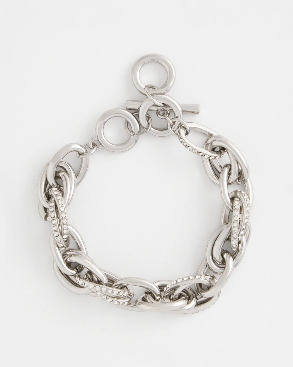 Chico's Women | Pave Link Toggle Bracelet SILVER