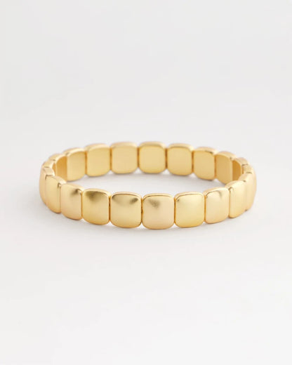Chico's Women | Golden Matte Square Stretch Bracelet GOLD
