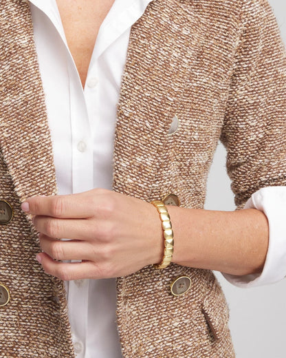 Chico's Women | Golden Matte Square Stretch Bracelet GOLD