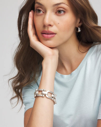 Chico's Women | Silvertone Link Chain Bracelet SILVER