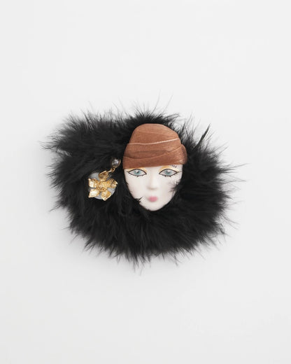 Chico's Women | Feathered Lady Brooch MULTI