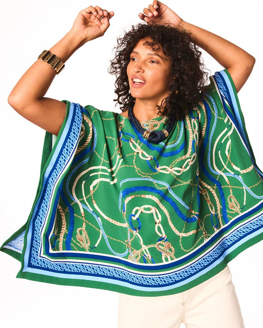 Chico's Women | Rope Relic Poncho JARDIN GREEN