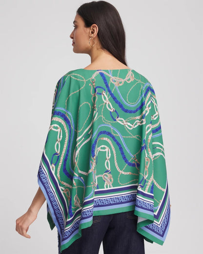 Chico's Women | Rope Relic Poncho JARDIN GREEN