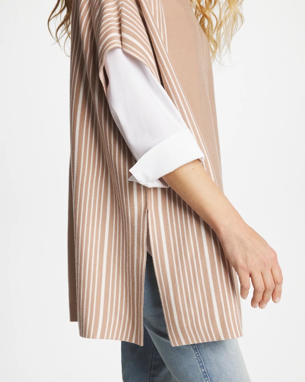 Chico's Women | Turtleneck Sweater Poncho VANILLA CHAI