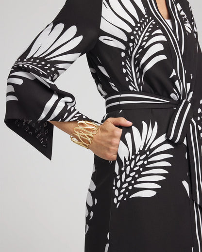 Chico's Women | Tie-Front Long Kimono BLACK