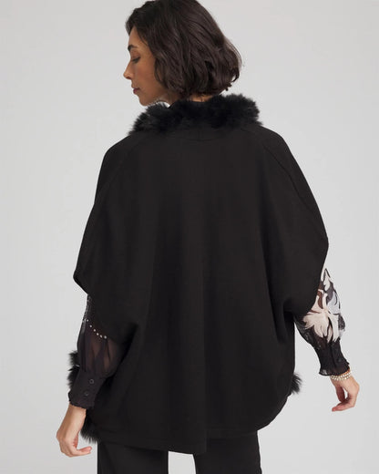 Chico's Women | Faux Fur Cocoon BLACK