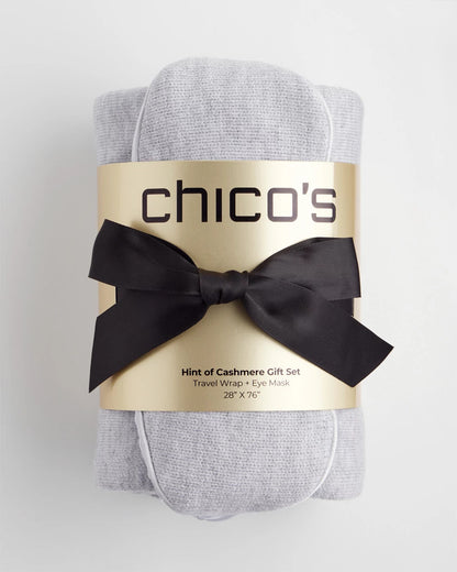 Chico's Women | Wrap & Eye Mask Travel Set FROSTED GRAY HEATHER