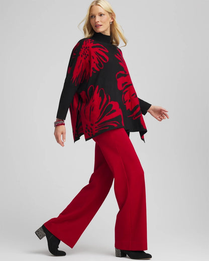 Chico's Women | Floral Poncho BLACK