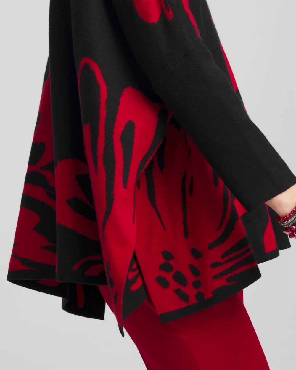 Chico's Women | Floral Poncho BLACK