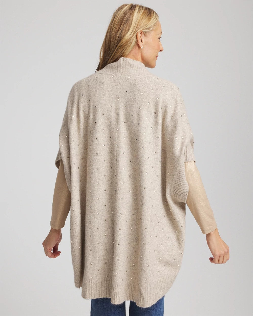 Chico's Women | Embellished Cocoon Ruana NEUTRAL