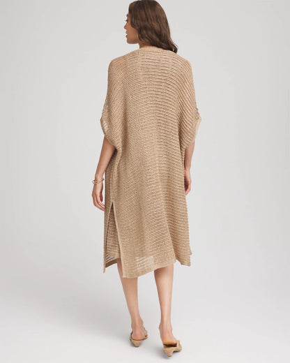 Chico's Women | Crochet-Knit Sequins Ruana CAFE AROMA