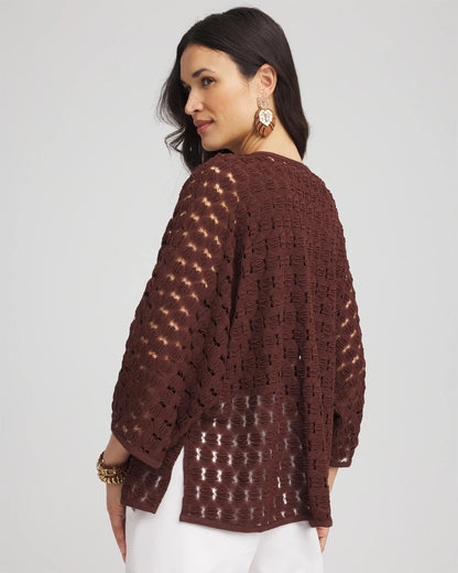 Chico's Women | Short Woven Kimono CACAO