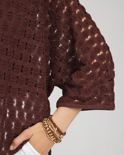 Chico's Women | Short Woven Kimono CACAO