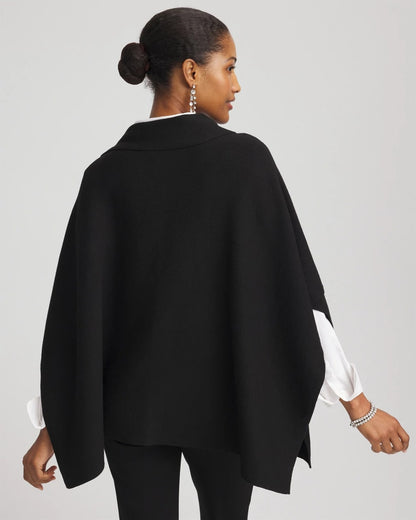 Chico's Women | Embellished Bow Poncho BLACK