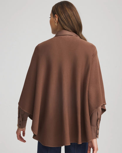 Chico's Women | Crepe Open-Front Ruana DRIED MUSHROOM