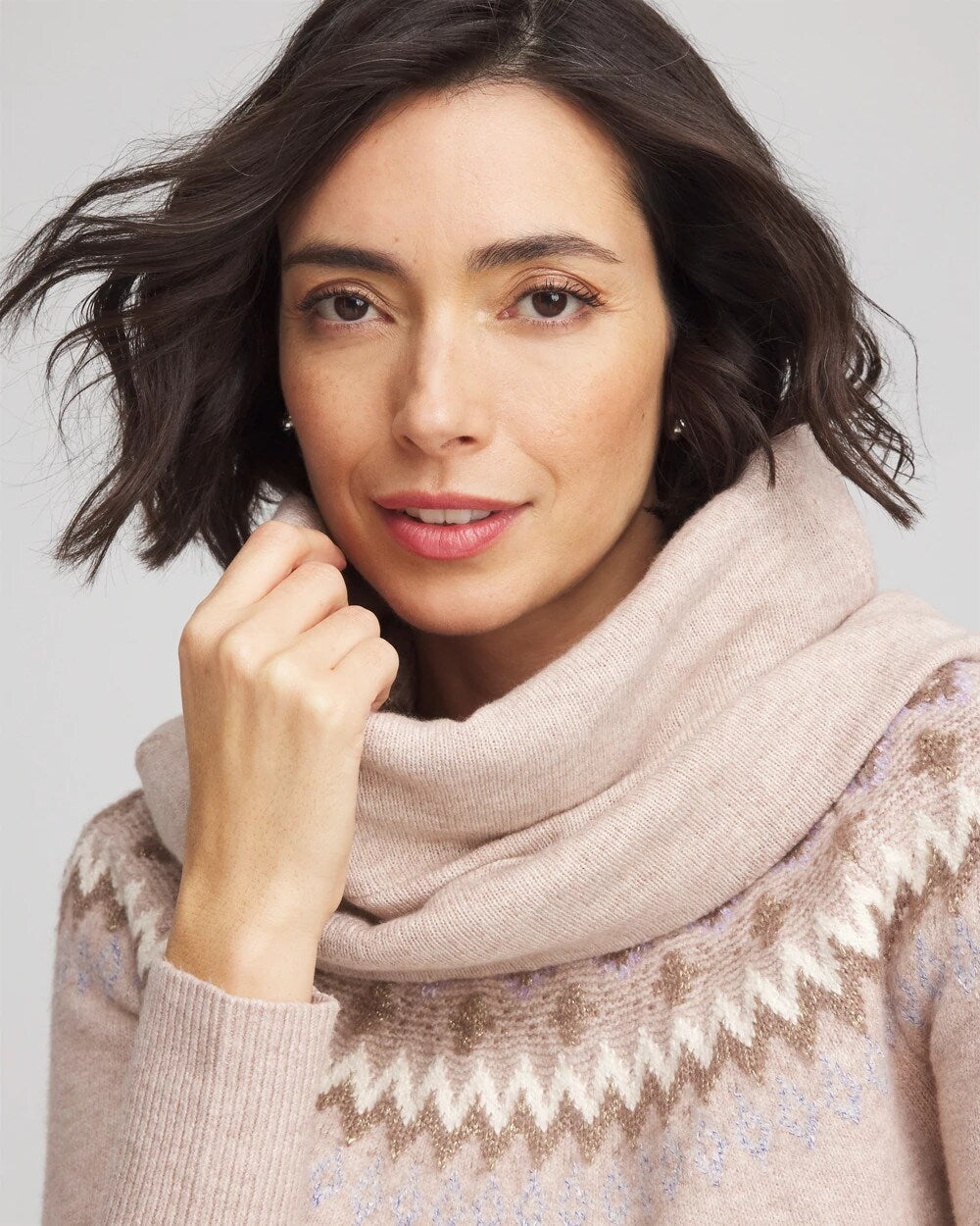 Chico's Women | Fair Isle Reversible Snood BIRCH BARK