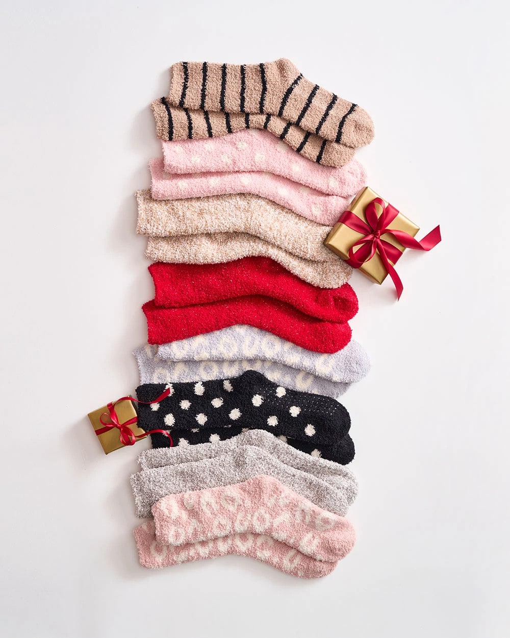 Chico's Women | Striped Cozy Socks CHAMPAGNE FIZZ