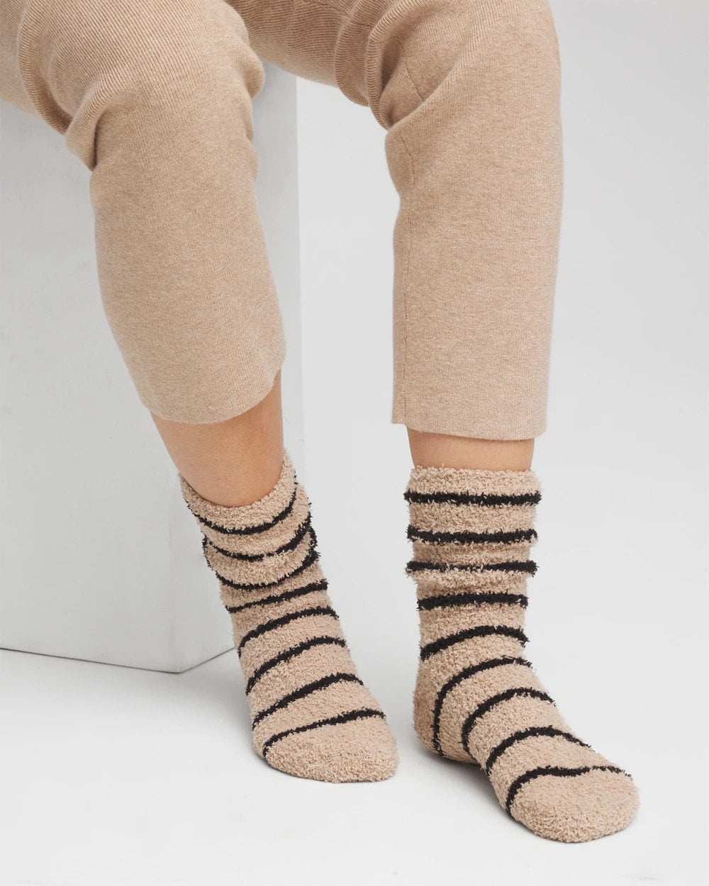 Chico's Women | Striped Cozy Socks CHAMPAGNE FIZZ
