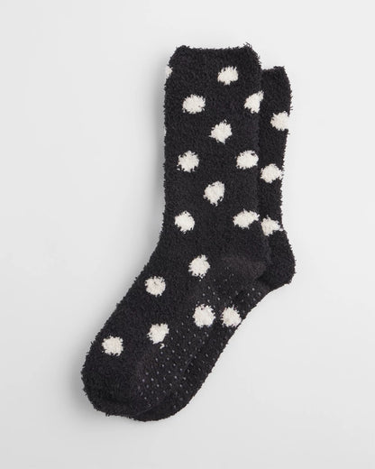 Chico's Women | Polka Dot Cozy Socks BLACK
