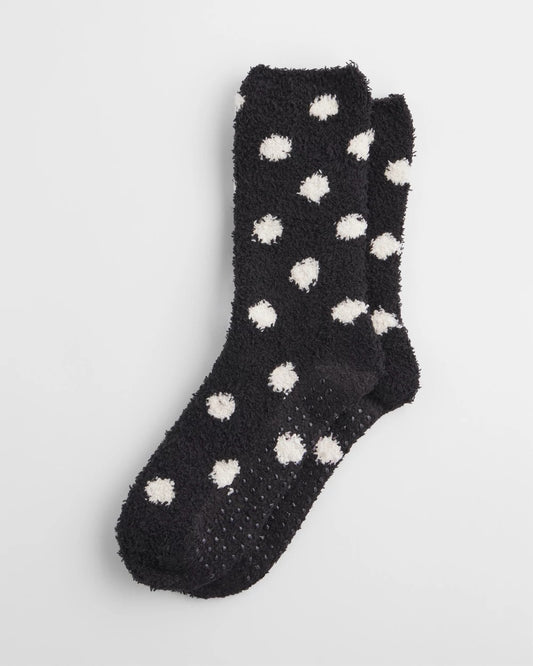 Chico's Women | Polka Dot Cozy Socks BLACK