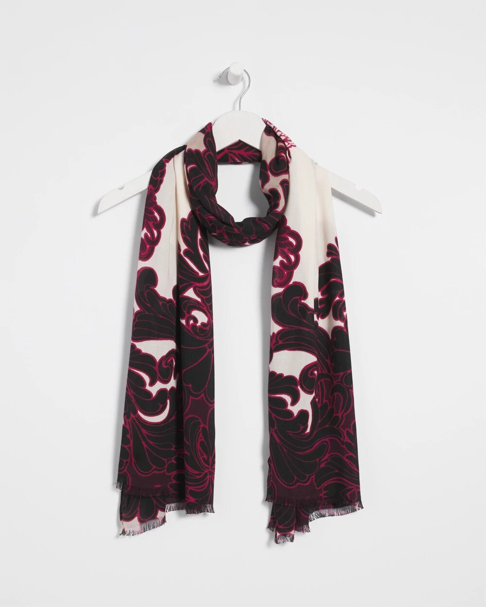 Chico's Women | Maude Medallion Oblong Scarf BLACK
