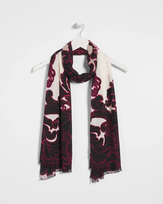 Chico's Women | Maude Medallion Oblong Scarf BLACK
