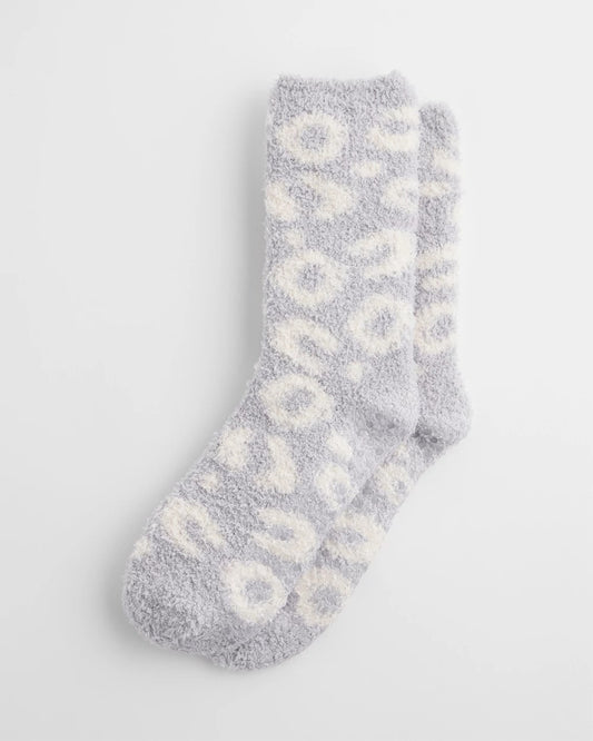 Chico's Women | Animal Print Cozy Socks DOVE GRAY
