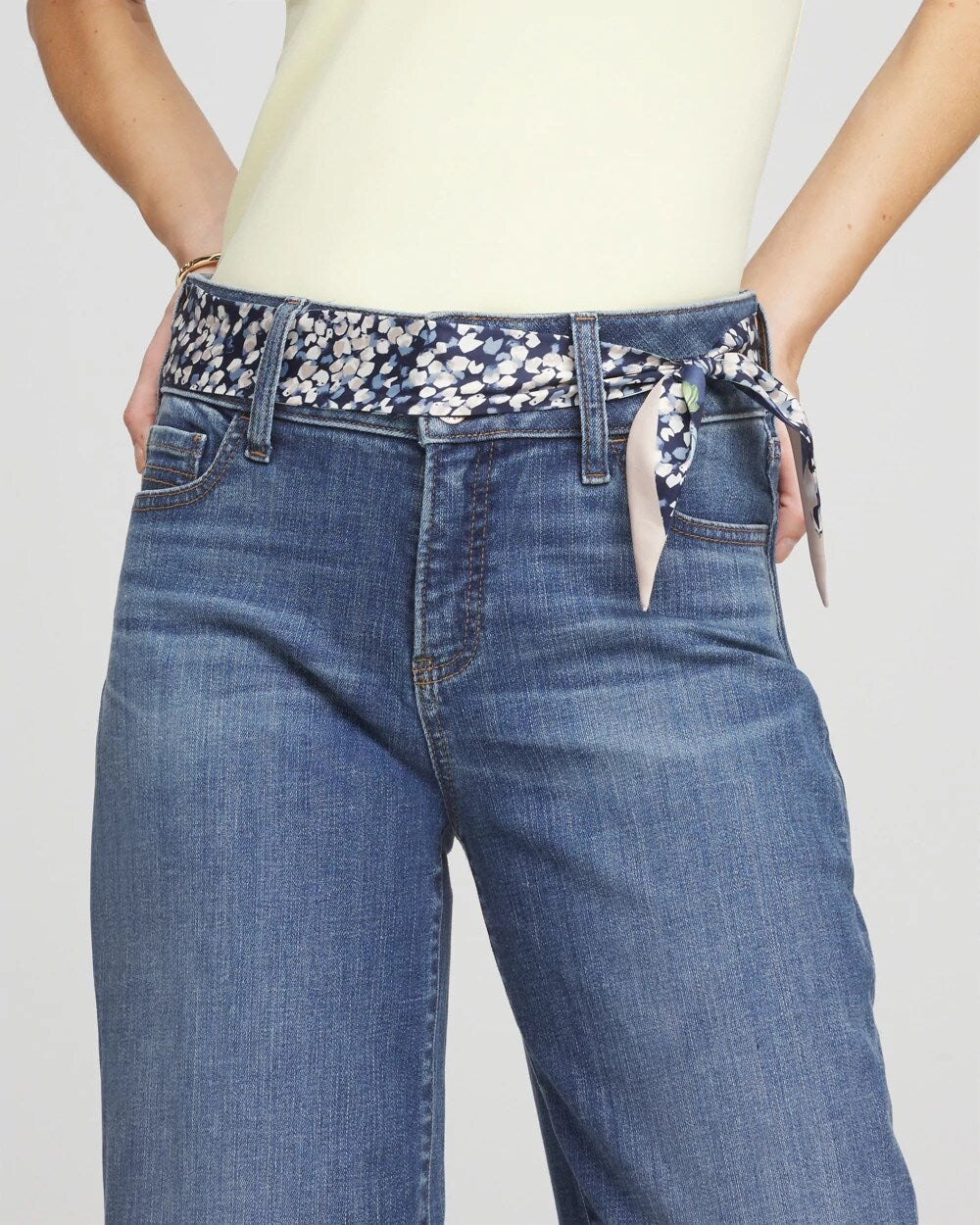 Chico's Women | Printed Woven Skinny Scarf PASSPORT BLUE