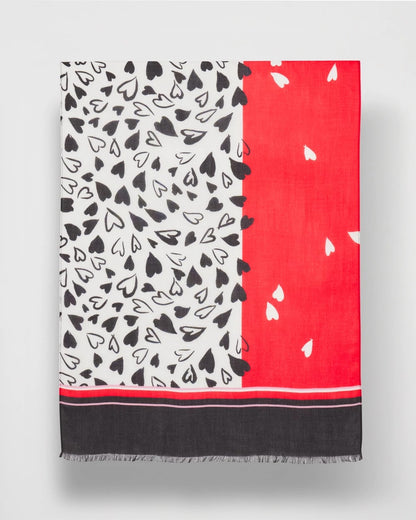 Chico's Women | Lover Girl Woven Oblong Scarf LOVE LETTER RED