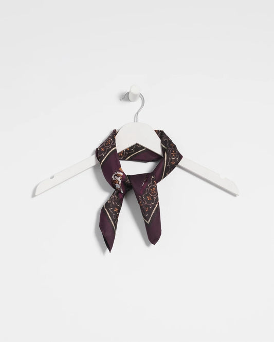 Chico's Women | Frosty Floral Square Neckerchief Scarf BLACK
