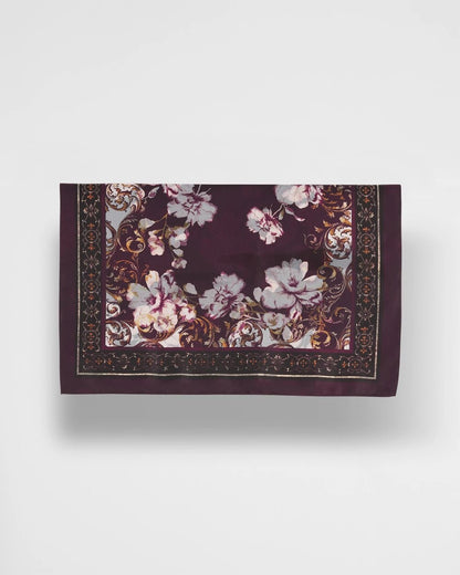 Chico's Women | Frosty Floral Square Neckerchief Scarf BLACK