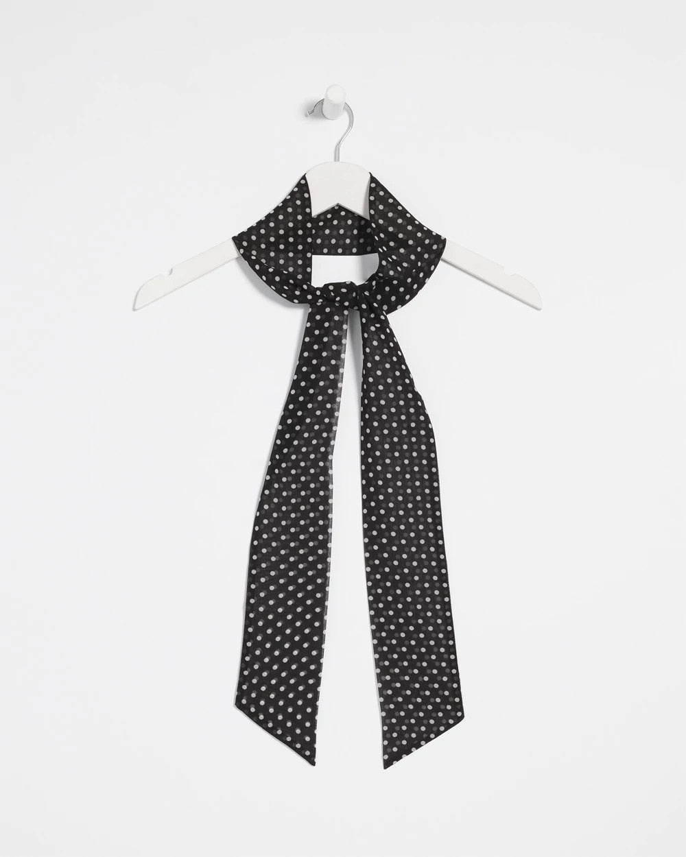 Chico's Women | Polka Dot Skinny Scarf BLACK