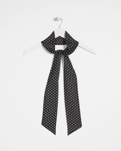 Chico's Women | Polka Dot Skinny Scarf BLACK